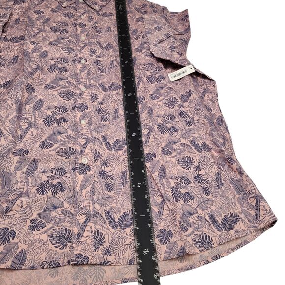 Goodthreads Men's  Tropical Leaves /Pink Hawaiian Button Front Shirt Size XXXL - Picture 13 of 13